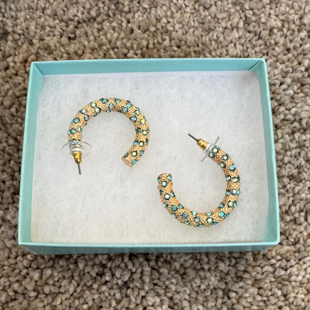 Park Lane BALI Gold and Turquoise Beaded Earrings